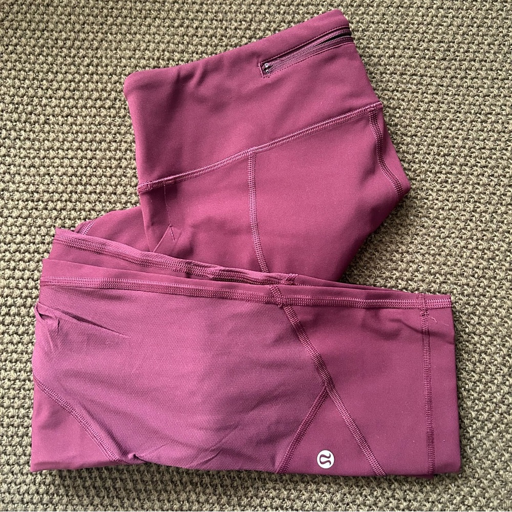 Lululemon leggings Pace Rival Mid-Rise Crop size 8
